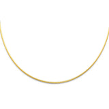 14K Yellow Sparkle Omega Necklace