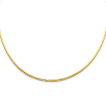 Load image into Gallery viewer, 14K Yellow Sparkle Omega Necklace