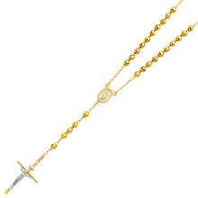 Load image into Gallery viewer, 14K Yellow 6mm Ball Rosary Necklace