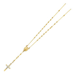 14K Yellow 3mm Ball Rosary Necklace