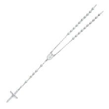 Load image into Gallery viewer, 14K White 4mm Ball Rosary Necklace