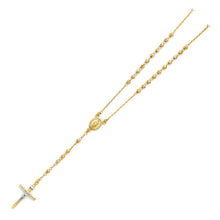 Load image into Gallery viewer, 14K Yellow 4mm Beads Ball Rosary Necklace