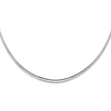 14K White Reversible Omega Necklace