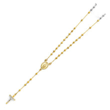 Load image into Gallery viewer, 14K Yellow 3mm Beads Ball Rosary Necklace