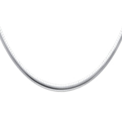 14K White Reversible Omega Necklace
