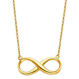 14K Yellow Infinity Necklace