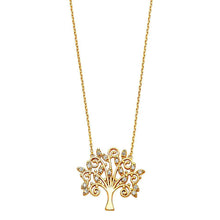 Load image into Gallery viewer, 14K Yellow CZ Magic Tree Necklace