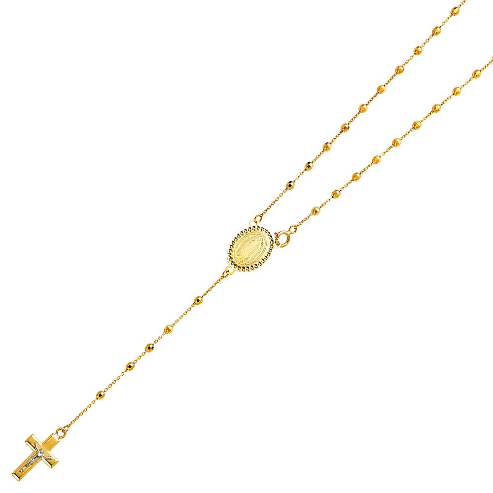 14K Yellow 2.5mm Ball Rosary Necklace