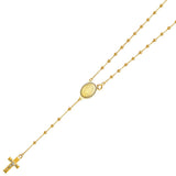 14K Yellow 2.5mm Beads Ball Rosary Necklace