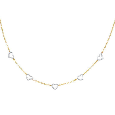 14K TwoTone Hollow Necklace