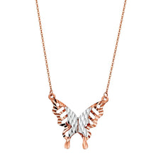 Load image into Gallery viewer, 14K TwoTone Butterfly Necklace
