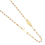 14K Yellow Guadalupe Fashion Rosario Necklace