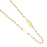 14K Yellow Virgin Mary Fashion Rosario Necklace