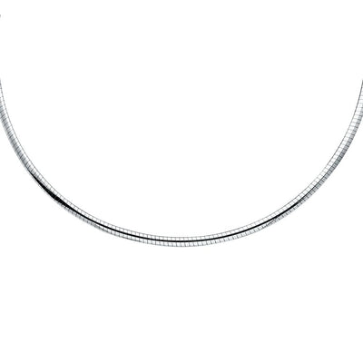 14K TwoTone 2mm Yellow and White Reversible Omega Necklace