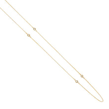 Load image into Gallery viewer, 14K Yellow CZ Bazel by the Yard Necklace