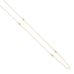 14K Yellow CZ Bazel by the Yard Necklace