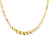 14K Yellow Fancy Graduated Hollow Necklace