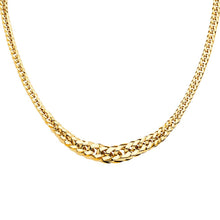 Load image into Gallery viewer, 14K Yellow Fancy Graduated Hollow Necklace