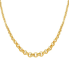 Load image into Gallery viewer, 14K Yellow Fancy Graduated Hollow Necklace