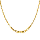 14K Yellow Fancy Graduated Hollow Necklace