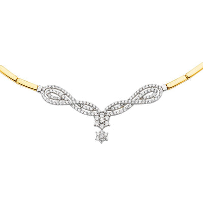 14K Yellow Fancy CZ Necklace Or Set