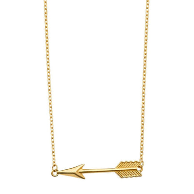 14K Yellow Arrow Light Chain Necklace