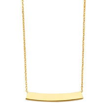 Load image into Gallery viewer, 14K Yellow Moving ID Bar Light Chain Necklace