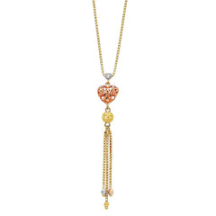 14K Yellow Gold 1.8mm Box Link Dangling Necklace