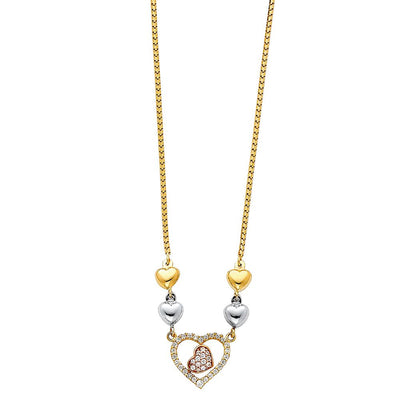 14K Yellow CZ Necklace