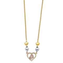 14K Yellow CZ Necklace