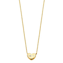 Load image into Gallery viewer, 14K Yellow CZ Love Necklace