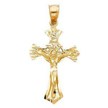 Load image into Gallery viewer, 14K Yellow Gold 29mm Crucifix Religious Pendant