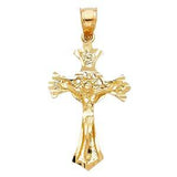 14K Yellow Gold 29mm Crucifix Religious Pendant