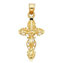 Load image into Gallery viewer, 14K Yellow Gold 25mm Crucifix Religious Pendant