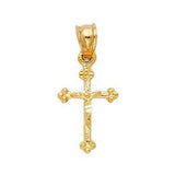 14K Yellow Gold 9mm Crucifix Religious Pendant