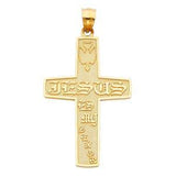14K Yellow Gold 29mm Religious Cross Pendant