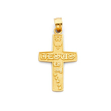 Load image into Gallery viewer, 14K Yellow Gold Cross Religious Pendant