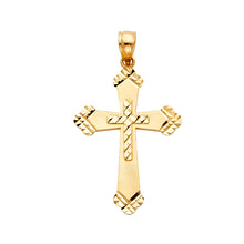 Load image into Gallery viewer, 14K Yellow Gold Cross Religious Pendant