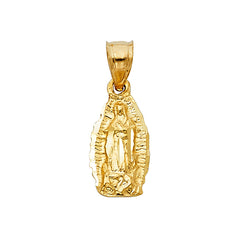 14k Yellow Gold Religious Guadalupe Pendant