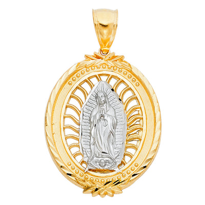 14K Twotone OUR LADY OF GUADALUPE PENDANT
