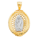 14K Twotone OUR LADY OF GUADALUPE PENDANT