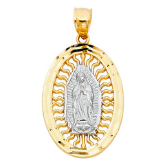 14K Twotone OUR LADY OF GUADALUPE PENDANT