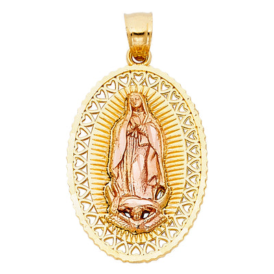 14K Twotone OUR LADY OF GUADALUPE PENDANT