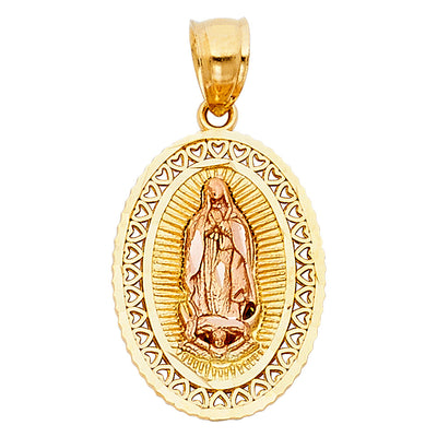 14K Twotone OUR LADY OF GUADALUPE PENDANT
