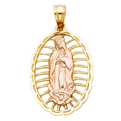 14K Twotone OUR LADY OF GUADALUPE PENDANT