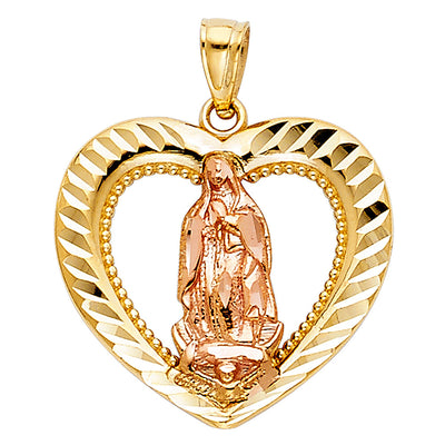 14K Twotone OUR LADY OF GUADALUPE PENDANT