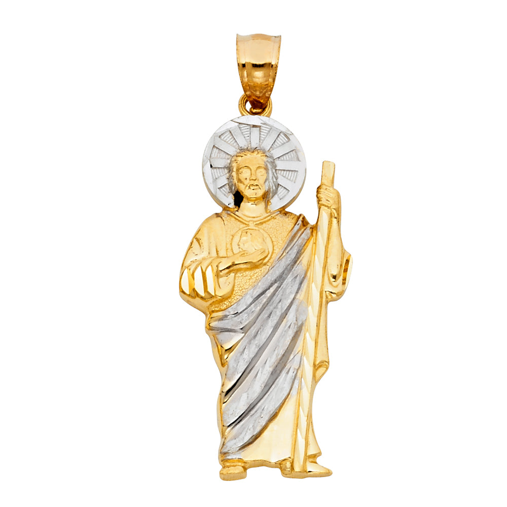 14K Yellow Gold Jesus Religious Pendant