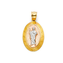 Load image into Gallery viewer, 14k Two Tone Gold Madre Religious Pendant