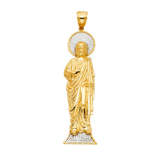 Load image into Gallery viewer, 14k Two Tone Gold Jesus Religious Pendant