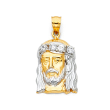 Load image into Gallery viewer, 14K Two Tone Jesus Pendant